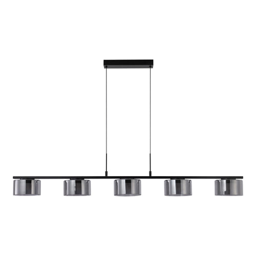 Lámpara colgante Cholet - Negro / Transparente