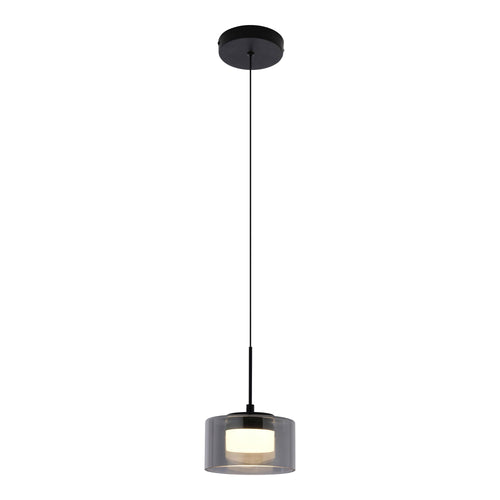 Lámpara colgante Cholet - Negro / Transparente