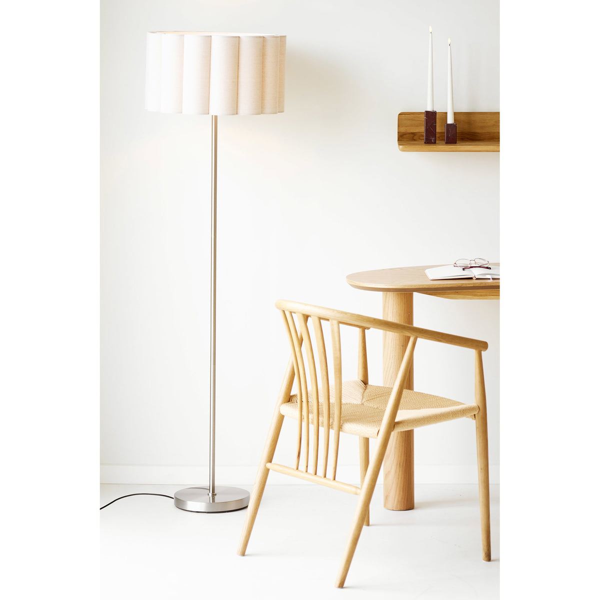 Lámpara de pie Wattom - Beige / Gris