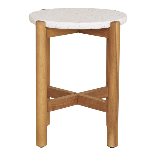 Terracina Side Table - Natural / White