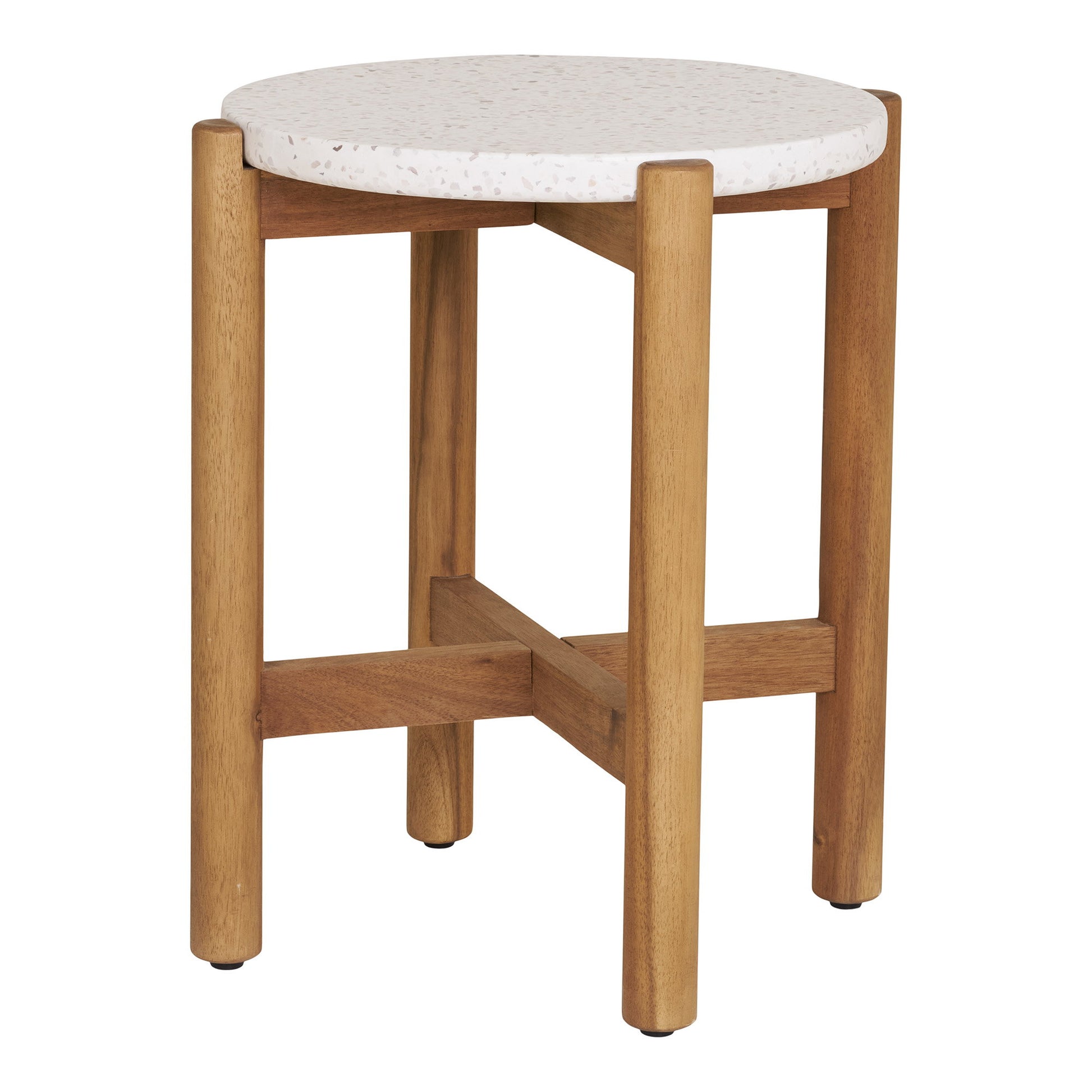 Mesa auxiliar Terracina - Natural / Blanco