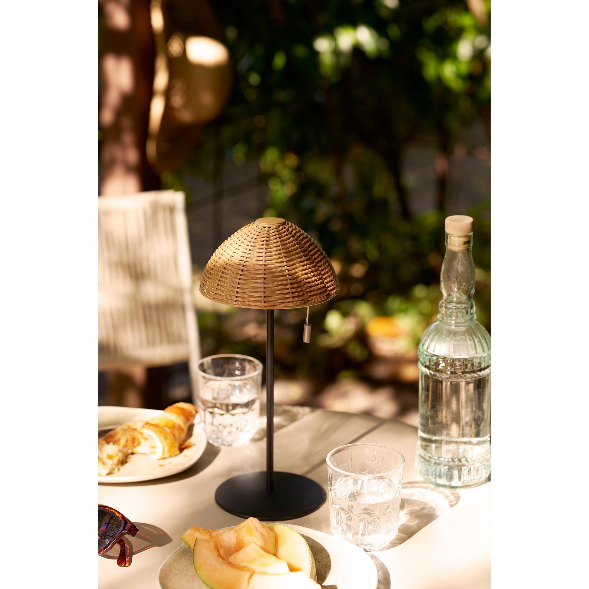 Lámpara de mesa LED Wigan - Natural / Negro