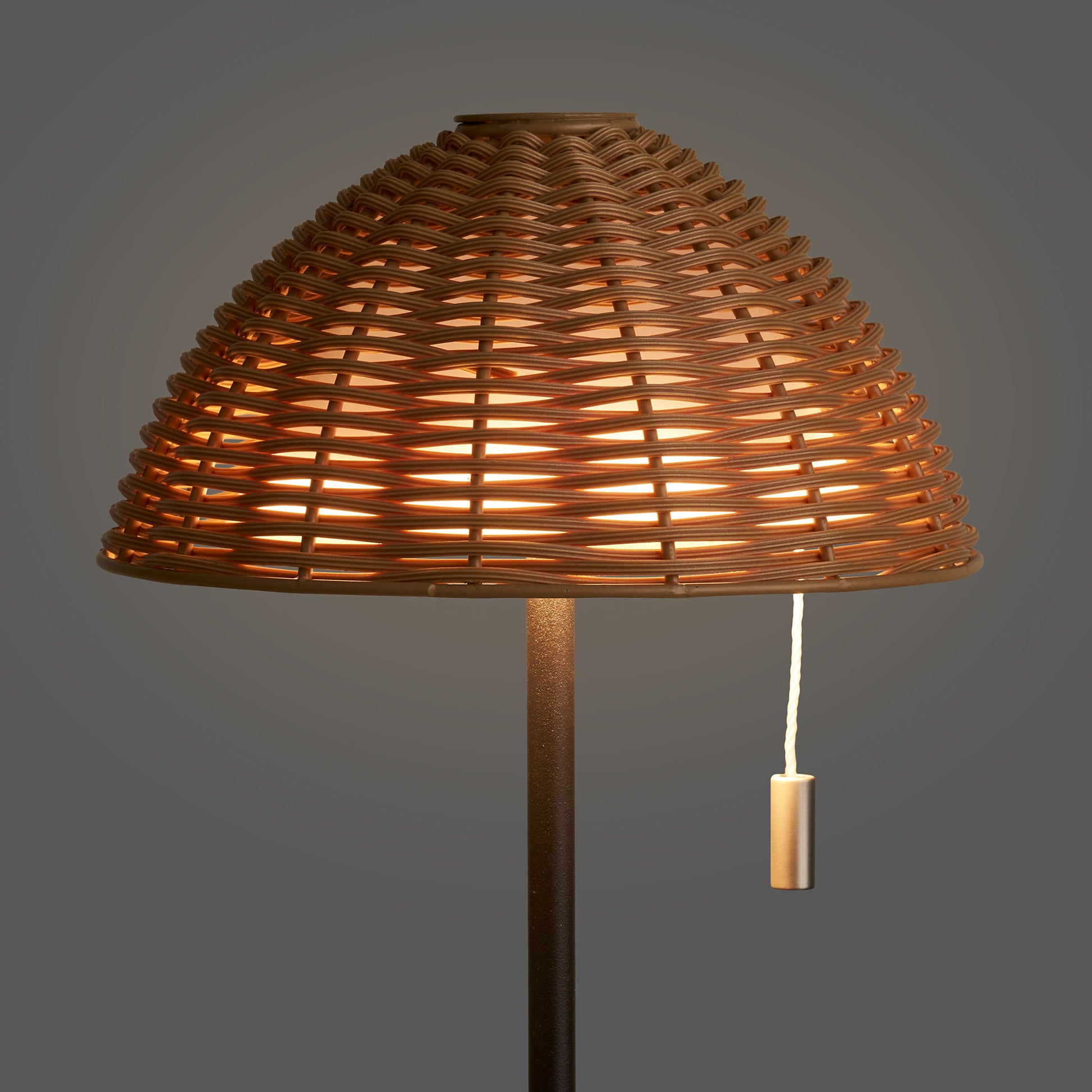 Lámpara de mesa LED Wigan - Natural / Negro