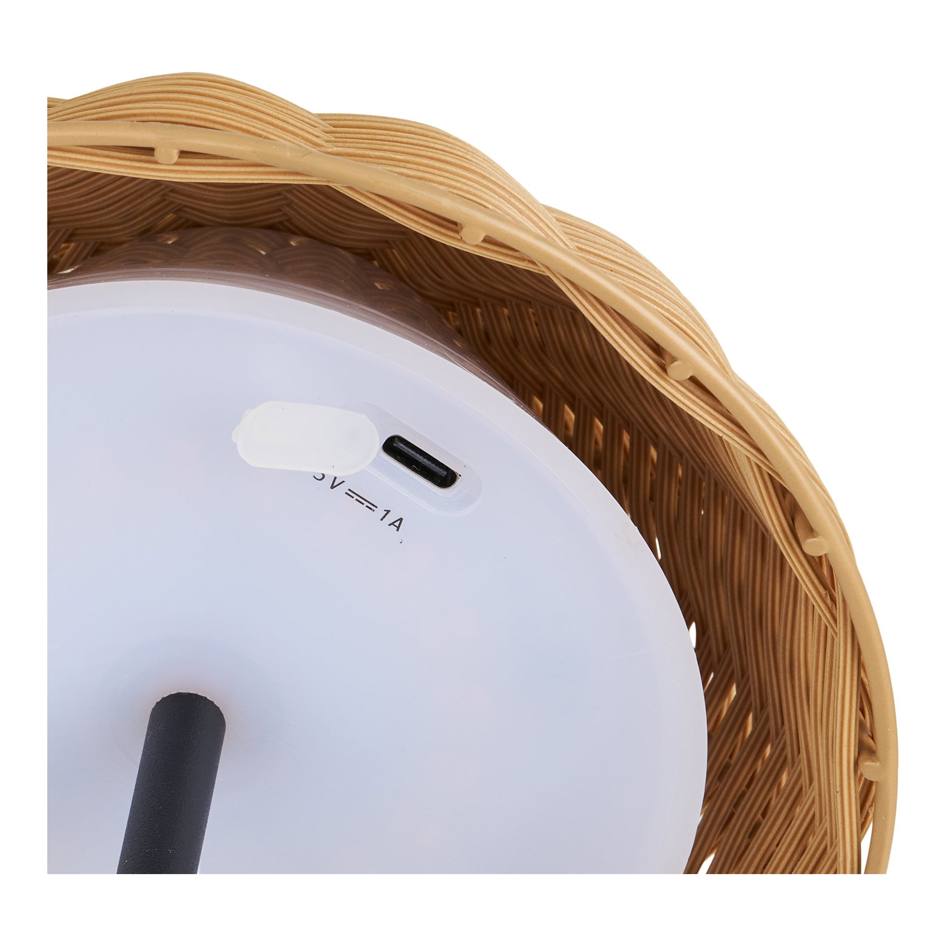 Lámpara de mesa LED Wigan - Natural / Negro