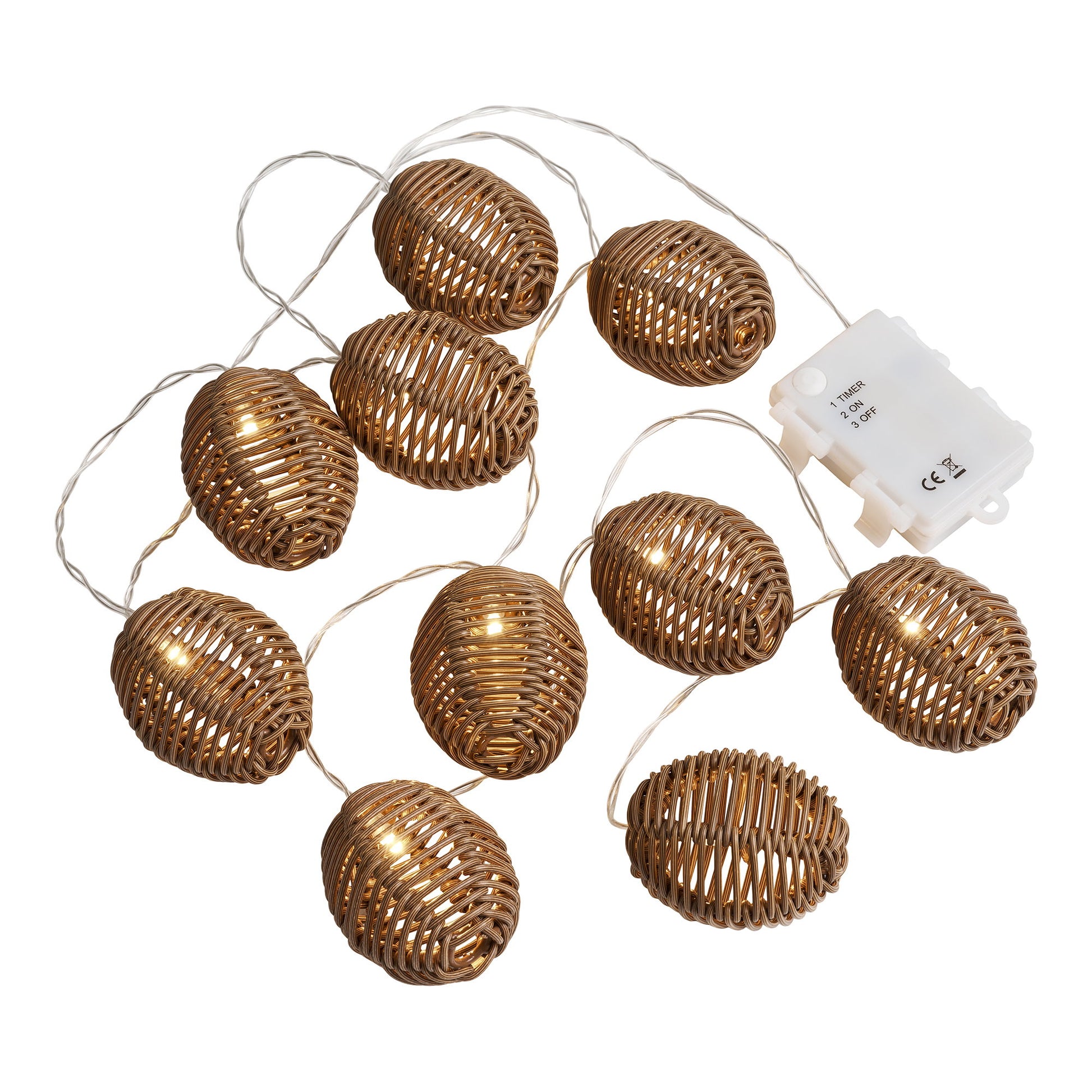 Cadena de luces LED Carlisle - Natural / Negro