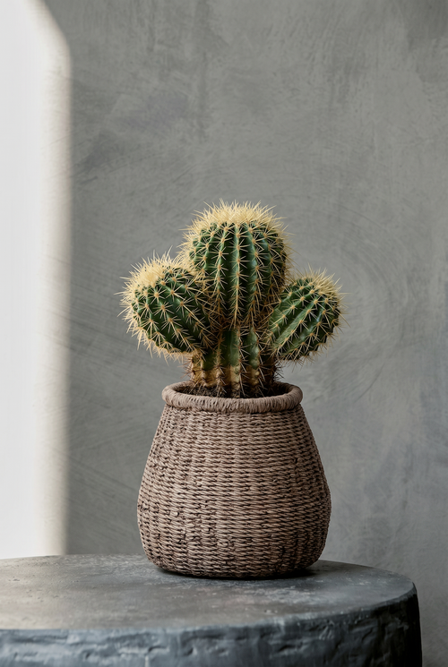 The Faux-Puff Planter - Brown - M