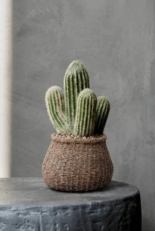 The Faux-Puff Planter - Brown - S