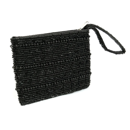 The Black Beaded Wallet