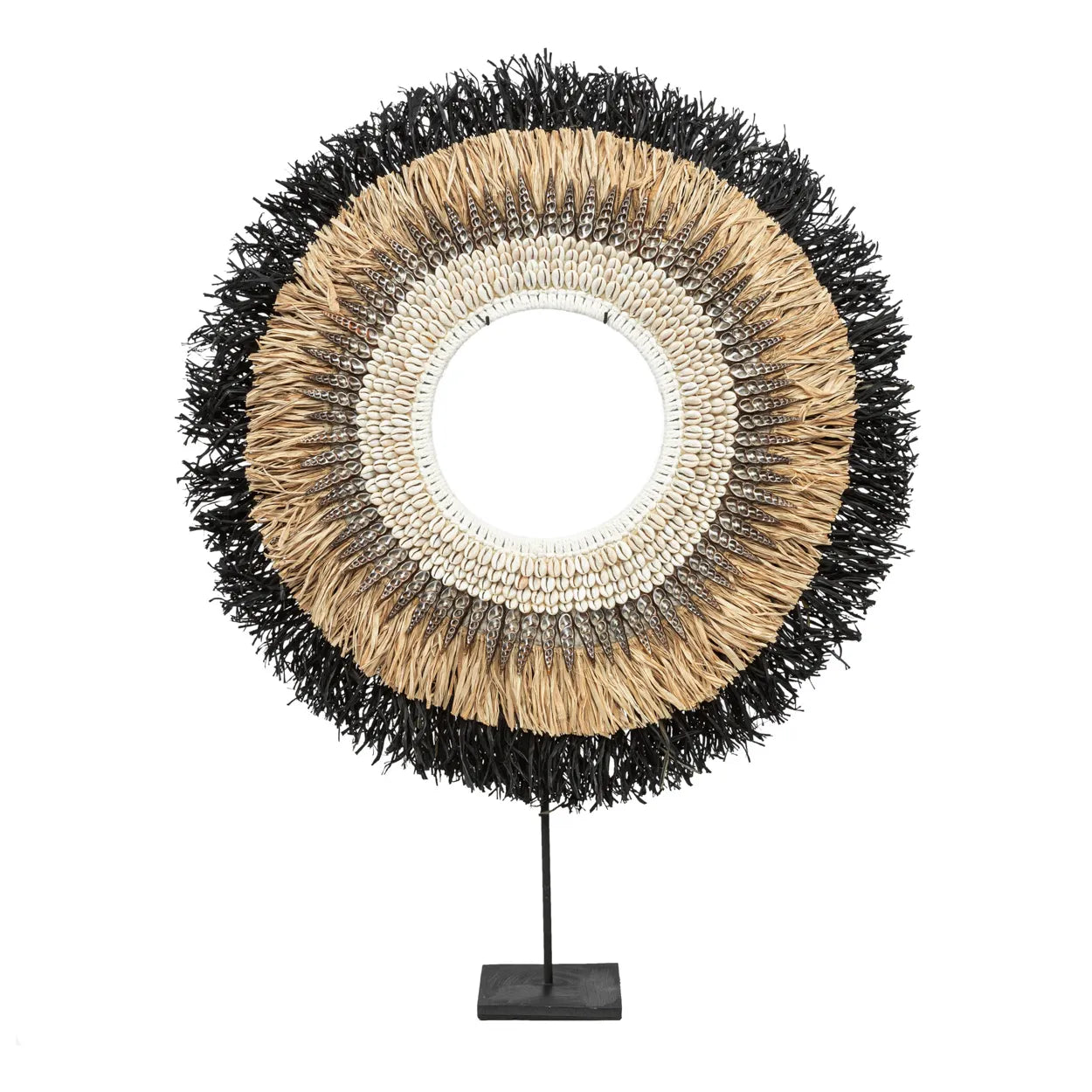 Mojo Raffia On Stand - Natural Black