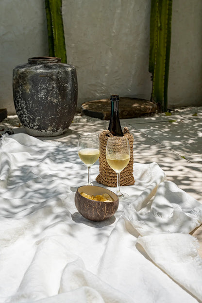 El Bol de Coco para Comida - Blanco Natural