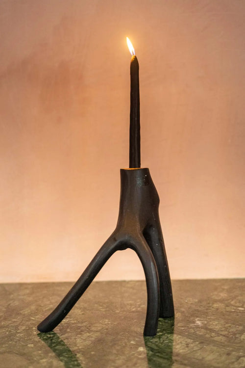 Bougeoir Triple Brindille - Noir
