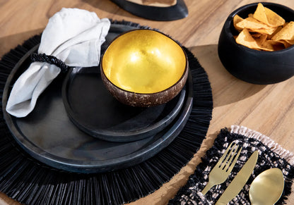 The Burnt Terracotta Plate - Black - L