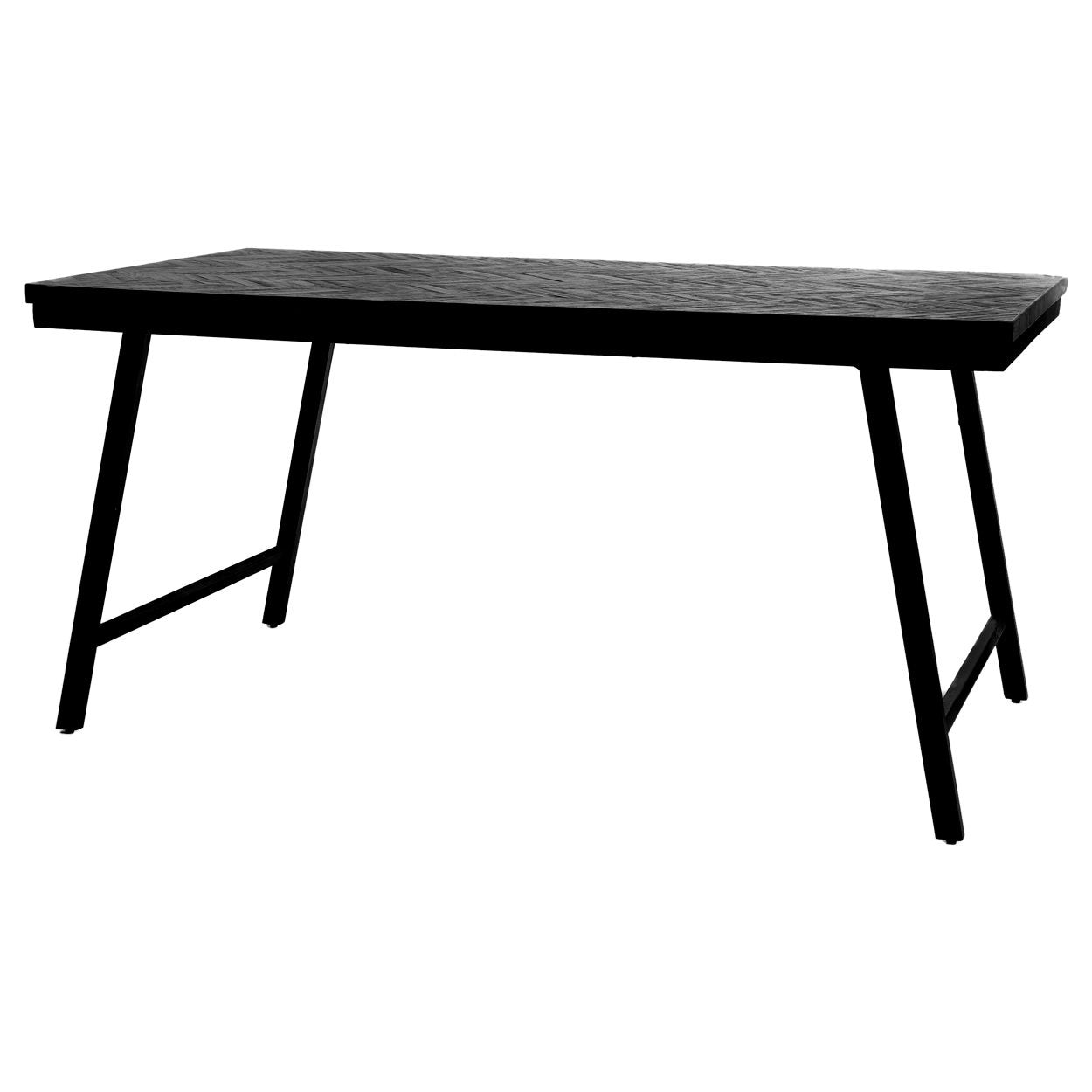 La Mesa de Mercado en Espiga - Negro - 160cm