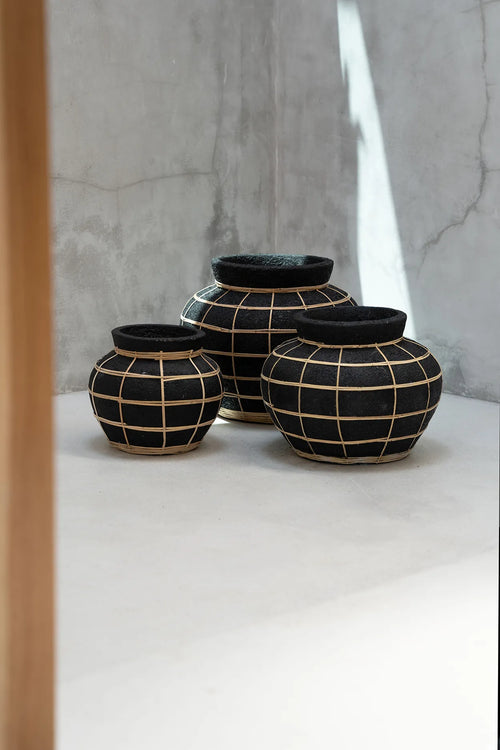 Vase The Belly - Natural Black - S