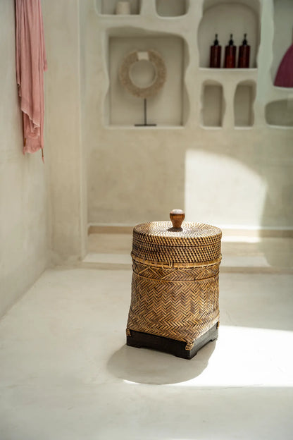 La Cesta Bathroom Bin - Natural Marrón