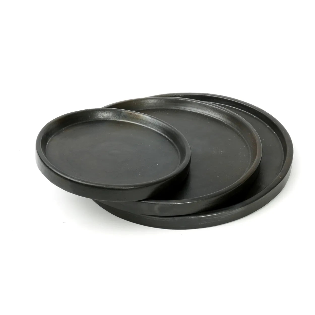 The Burnt Terracotta Plate - Black - L