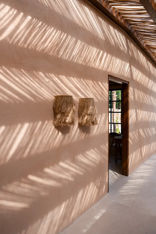 Abaca Wall Sconce - Natural - S