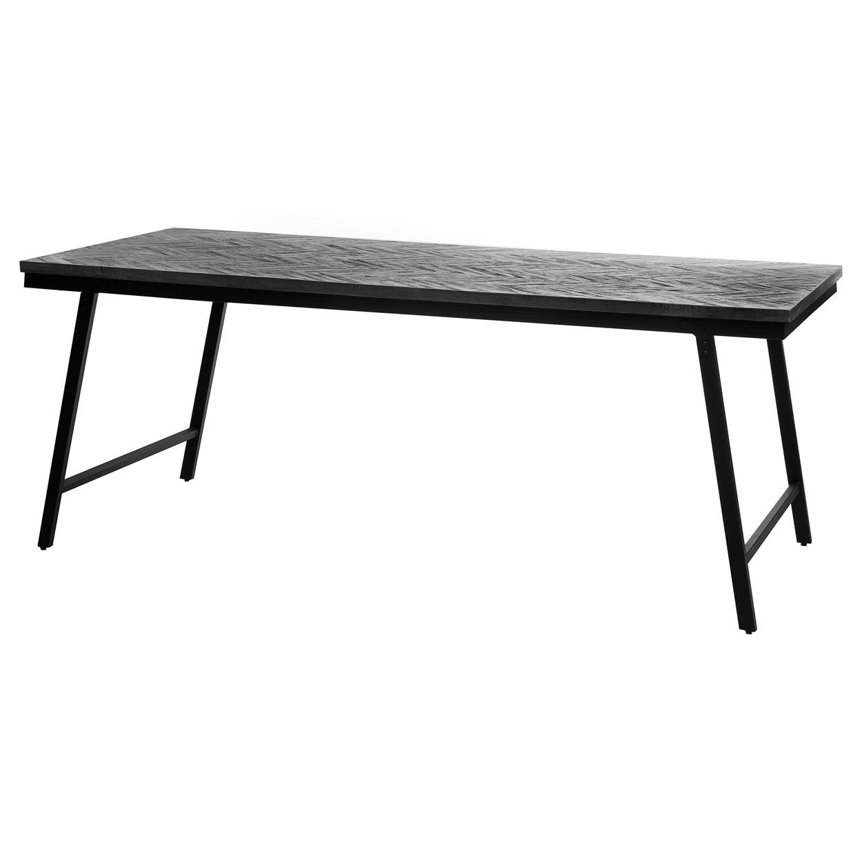 La Mesa de Mercado en Espiga - Negro - 200cm