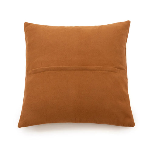 Four-panel leather cushion cover - Camel - 40x40
