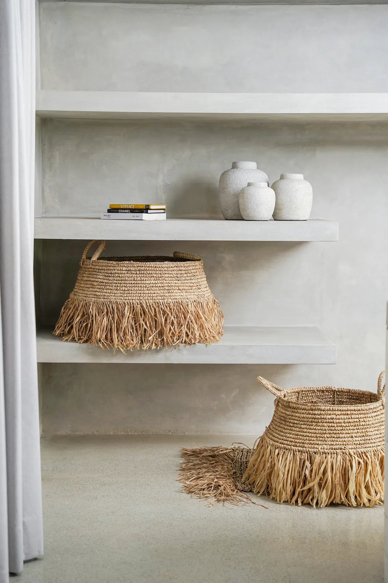 Cesta Raffia Deluxe - Natural - M - Rikih