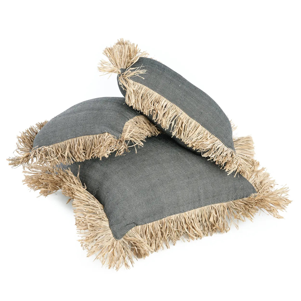 The Pretty Cotton Cushion Cover - Natural Black - 60x60